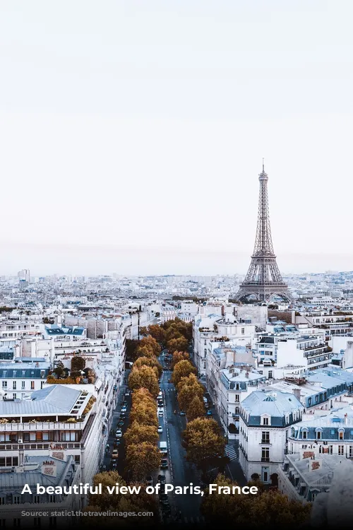 A beautiful view of Paris, France