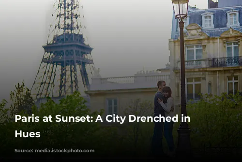 Paris at Sunset: A City Drenched in Golden Hues