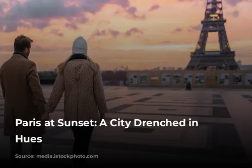 Paris at Sunset: A City Drenched in Golden Hues