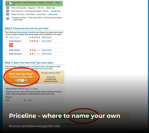 Priceline - where to name your own price