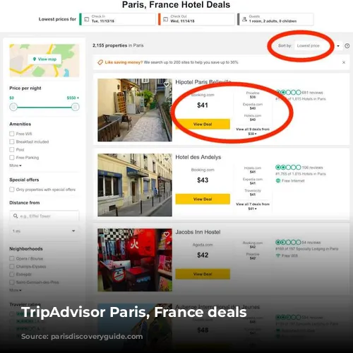 TripAdvisor Paris, France deals