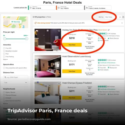 TripAdvisor Paris, France deals