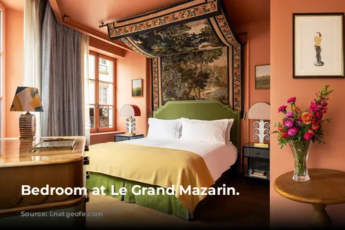 Bedroom at Le Grand Mazarin.