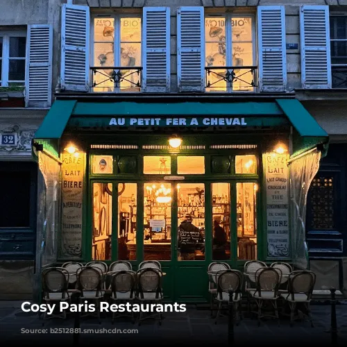 Cosy Paris Restaurants