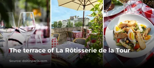 The terrace of La Rôtisserie de la Tour d’Argent