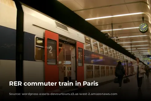 RER commuter train in Paris