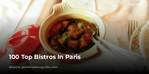 100 Top Bistros In Paris