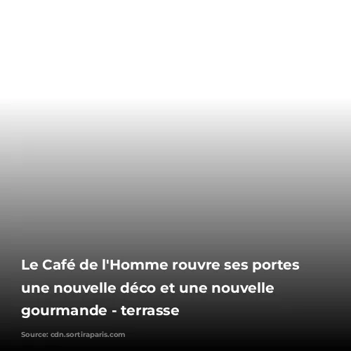 Le Café de l'Homme rouvre ses portes avec une nouvelle déco et une nouvelle carte gourmande -  terrasse