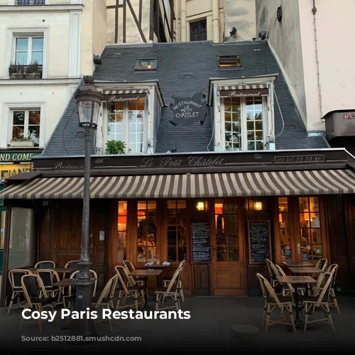 Cosy Paris Restaurants