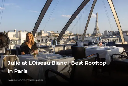 Julie at LOiseau Blanc | Best Rooftop Bars in Paris