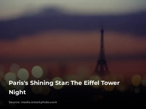 Paris's Shining Star: The Eiffel Tower at Night