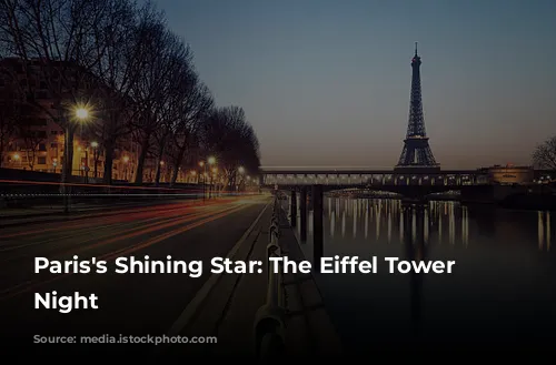 Paris's Shining Star: The Eiffel Tower at Night