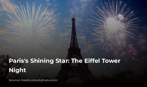 Paris's Shining Star: The Eiffel Tower at Night