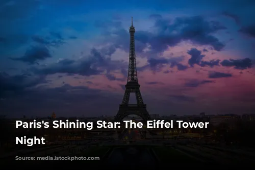 Paris's Shining Star: The Eiffel Tower at Night