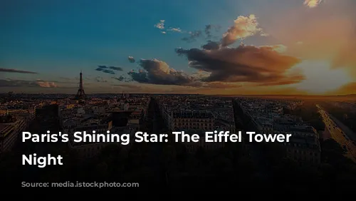 Paris's Shining Star: The Eiffel Tower at Night