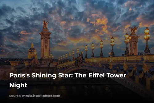 Paris's Shining Star: The Eiffel Tower at Night