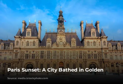 Paris Sunset:  A City Bathed in Golden Light