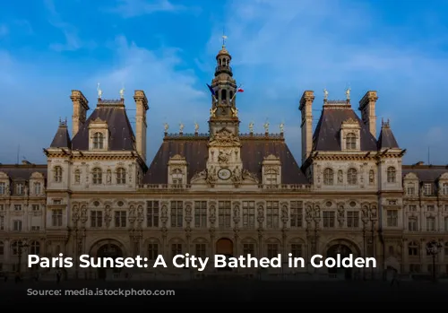 Paris Sunset:  A City Bathed in Golden Light