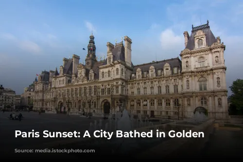 Paris Sunset:  A City Bathed in Golden Light