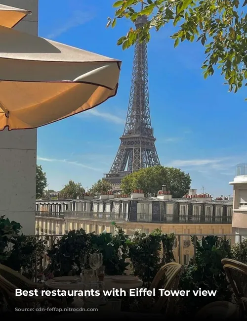 Best restaurants with Eiffel Tower view