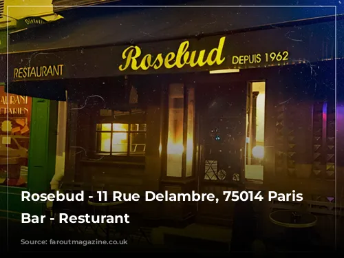 Rosebud - 11 Rue Delambre, 75014 Paris - Bar - Resturant