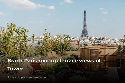 Brach Paris rooftop terrace views of Eiffel Tower