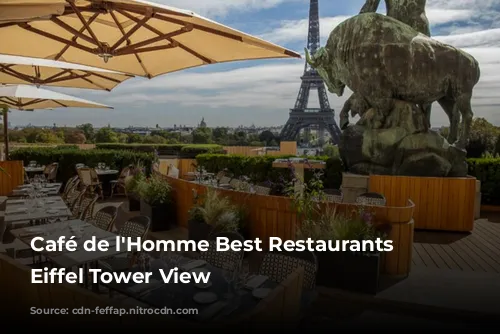 Café de l'Homme Best Restaurants with Eiffel Tower View