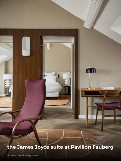 the James Joyce suite at Pavillon Fauberg Saint-Germain