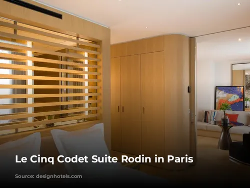 Le Cinq Codet Suite Rodin in Paris