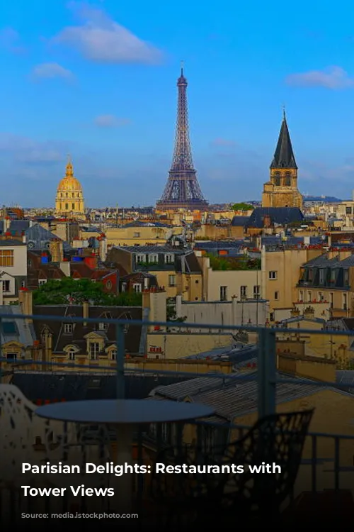 Parisian Delights:  Restaurants with Eiffel Tower Views