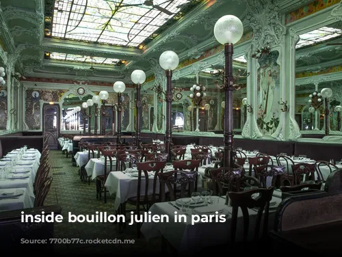 inside bouillon julien in paris