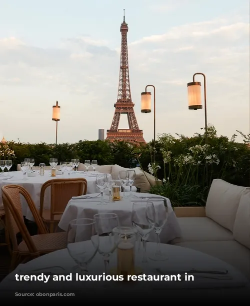 trendy and luxurious restaurant in Paris