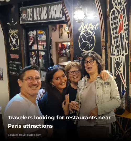 Travelers looking for restaurants near major Paris attractions