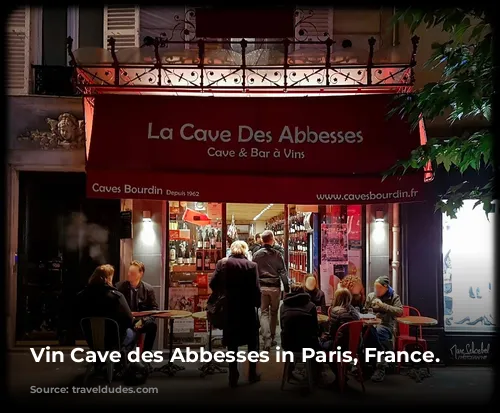 Vin Cave des Abbesses in Paris, France.