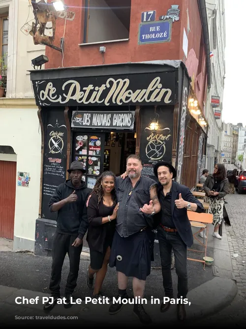 Chef PJ at Le Petit Moulin in Paris, France.