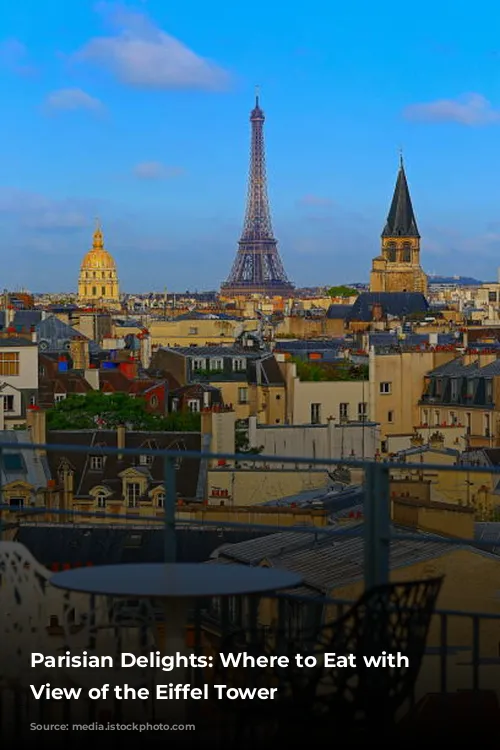 Parisian Delights: Where to Eat with a View of the Eiffel Tower