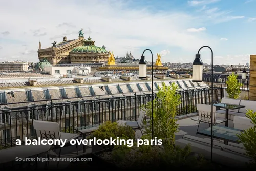 a balcony overlooking paris