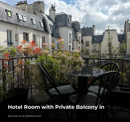 Hotel Room with Private Balcony in Paris