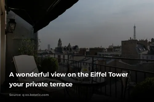 A wonderful view on the Eiffel Tower from your private terrace 