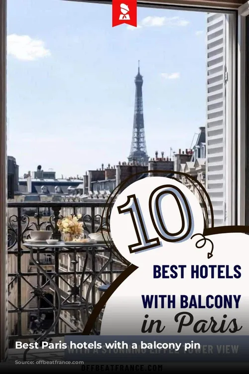 Best Paris hotels with a balcony pin