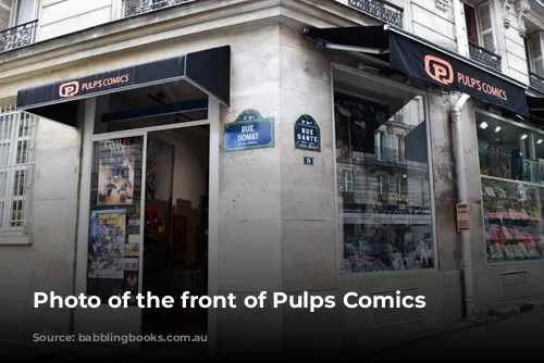 Photo of the front of Pulps Comics