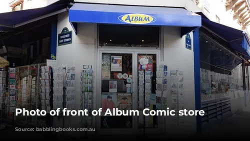 Photo of front of Album Comic store