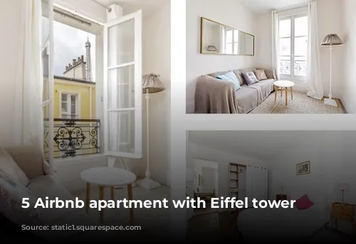 5 Airbnb apartment with Eiffel tower view