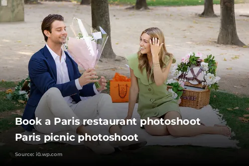 Book a Paris restaurant photoshoot or Paris picnic photoshoot