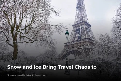 Snow and Ice Bring Travel Chaos to Paris