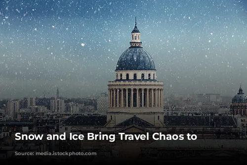 Snow and Ice Bring Travel Chaos to Paris