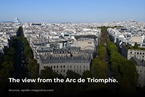 The view from the Arc de Triomphe.