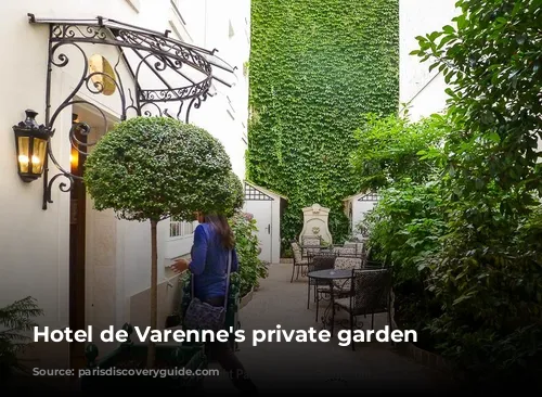 Hotel de Varenne's private garden