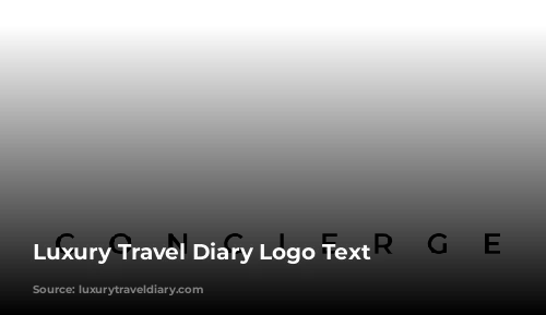 Luxury Travel Diary Logo Text