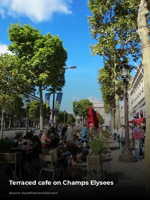 Terraced cafe on Champs Elysees